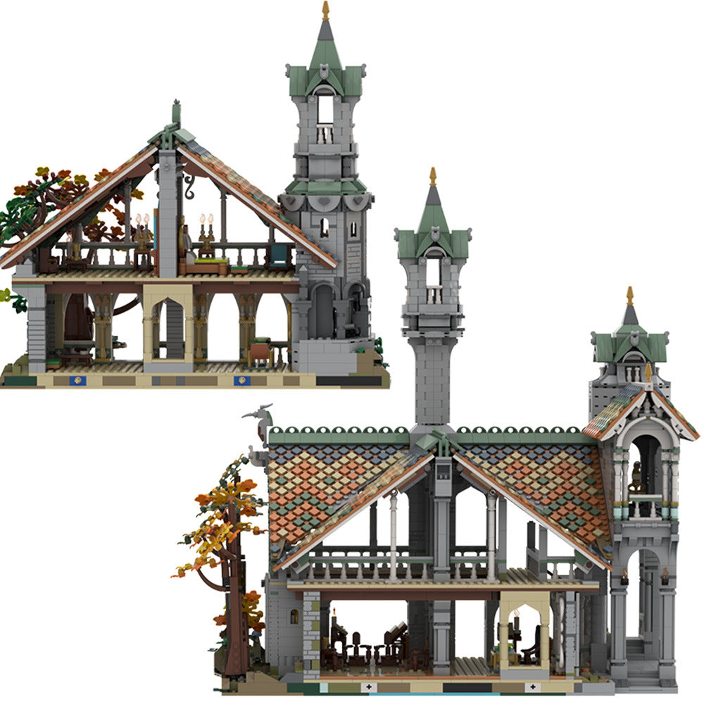 10316 rivendell extension building set | lotr | moc-149444 - 6