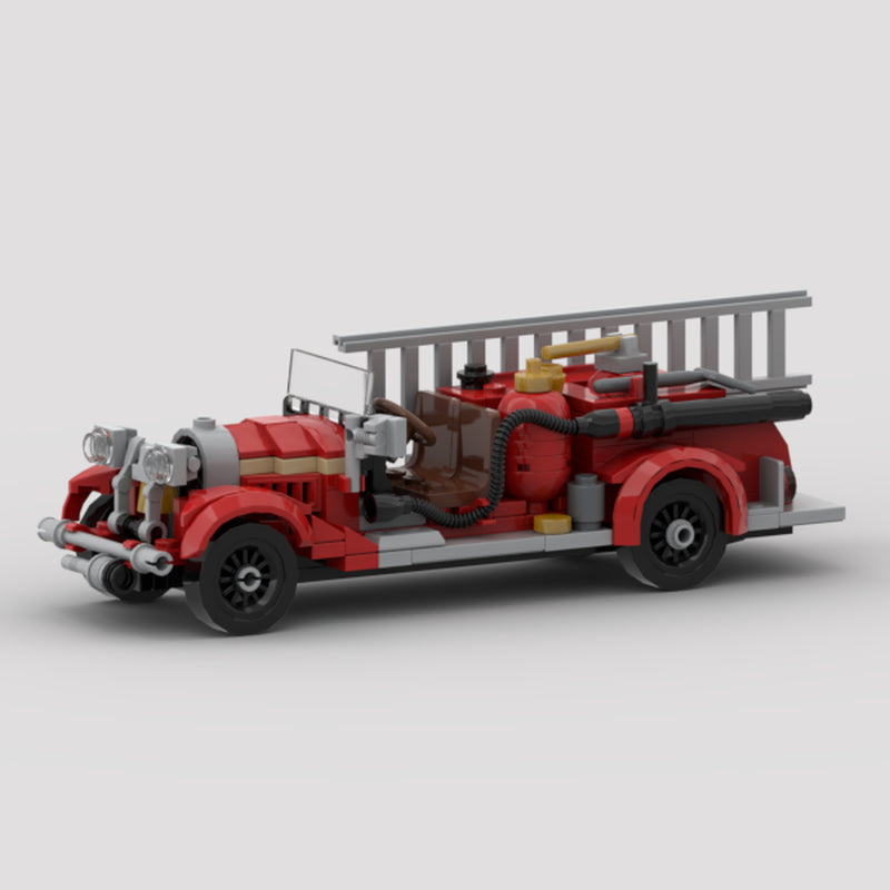 1930 peter pirsch & sons fire pumper truck building set | moc-33547 - 1