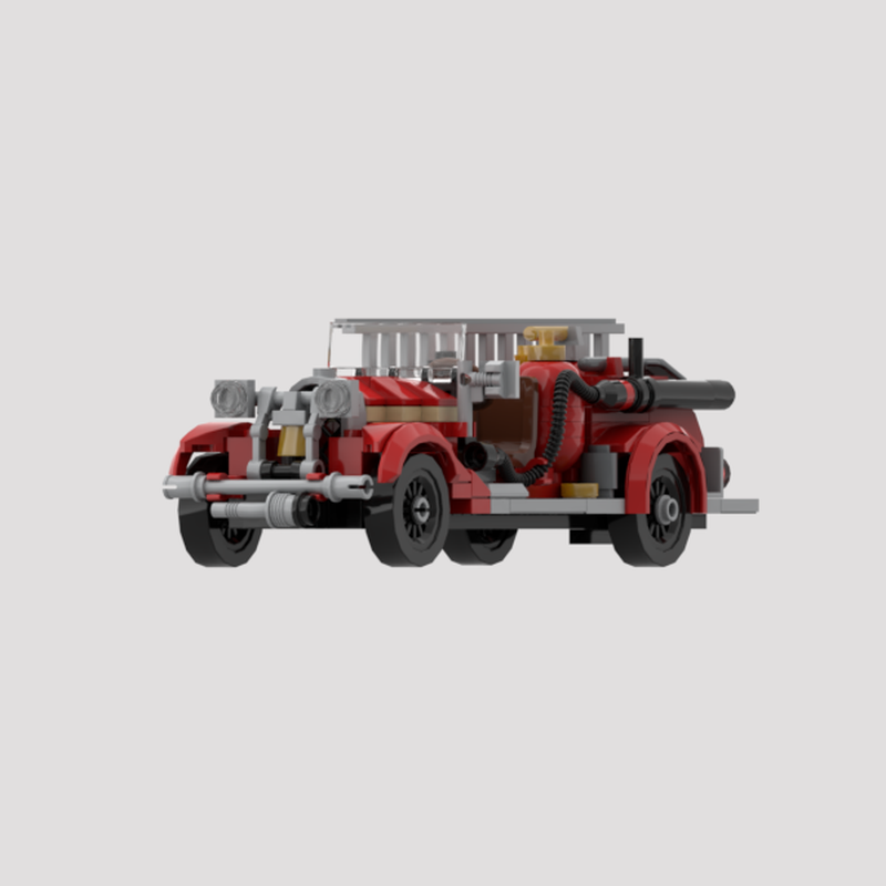 1930 peter pirsch & sons fire pumper truck building set | moc-33547 - 2