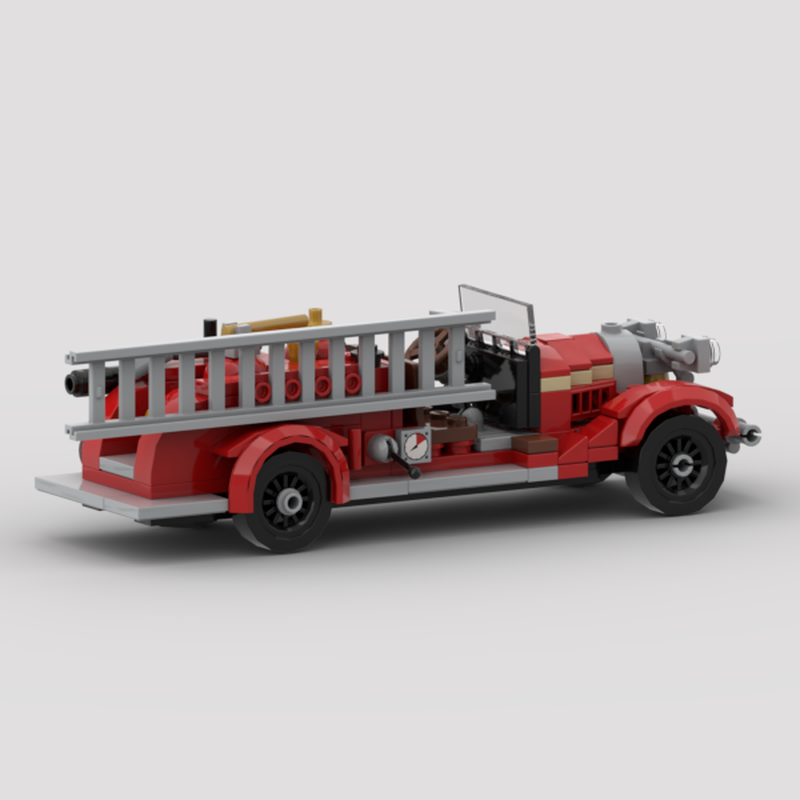 1930 peter pirsch & sons fire pumper truck building set | moc-33547 - 3