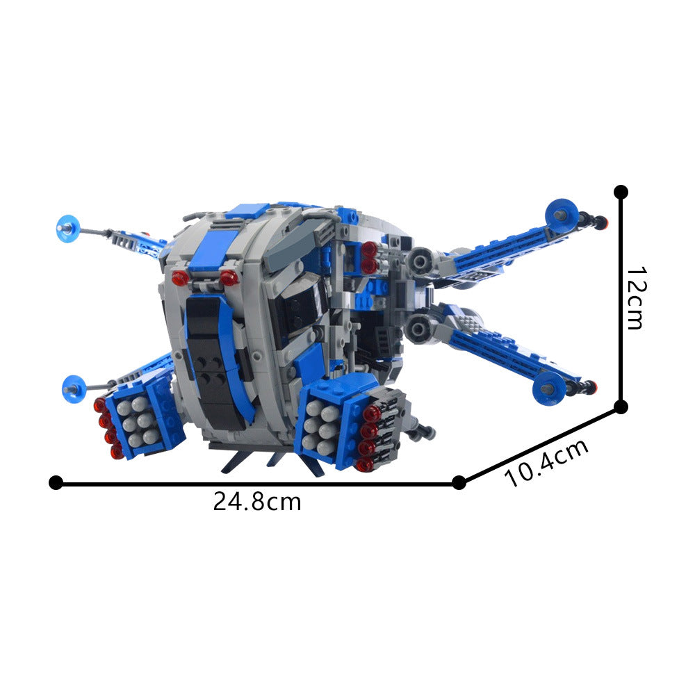 501st legion x wing dropship building set | star wars | moc-214719 - 3