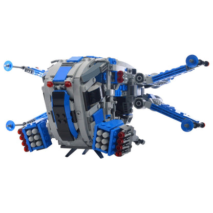 501st legion x wing dropship building set | star wars | moc-214719 - 4