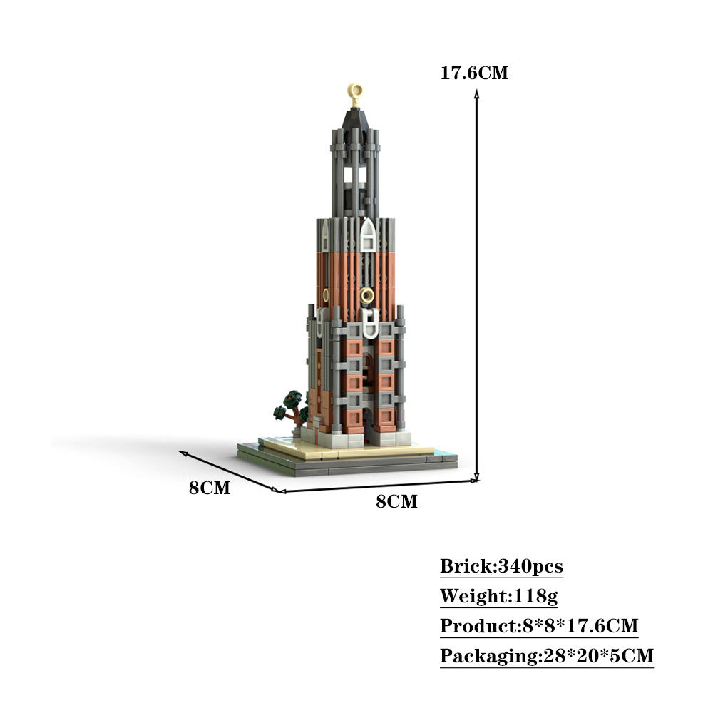 Domtoren Tower in Utrecht Building Set | 1:800 Scale | MOC-185023 - 4