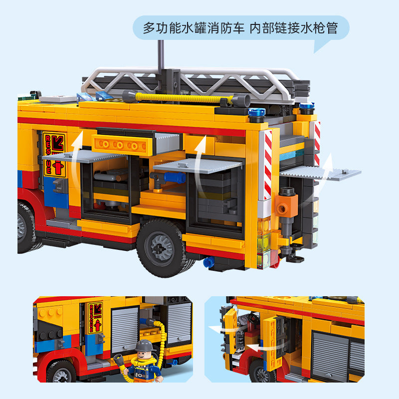 Fire Truck Building Blocks | JIESTAR 52029-52032 4