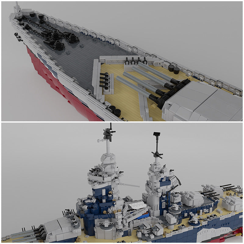 MOC-163300 French Battleship Richelieu 1:200 Scale - 10803 pcs - 2