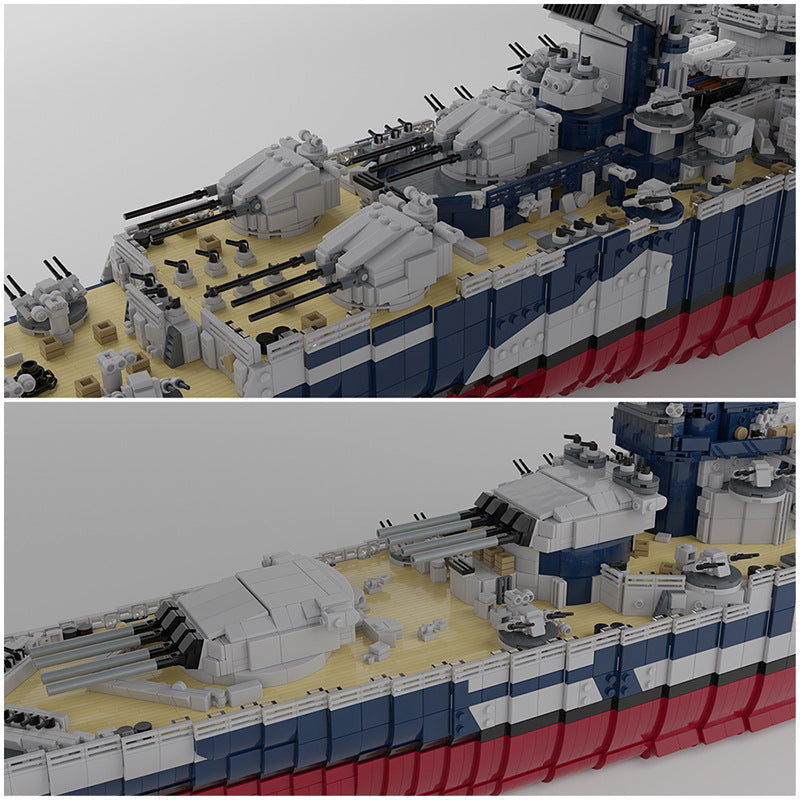 MOC-163300 French Battleship Richelieu 1:200 Scale - 10803 pcs - 4