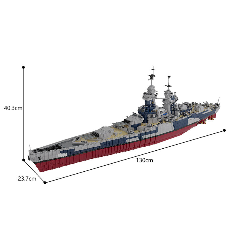 MOC-163300 French Battleship Richelieu 1:200 Scale - 10803 pcs - 5