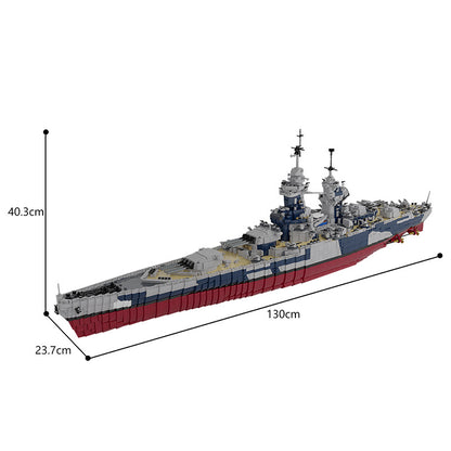 MOC-163300 French Battleship Richelieu 1:200 Scale - 10803 pcs - 5