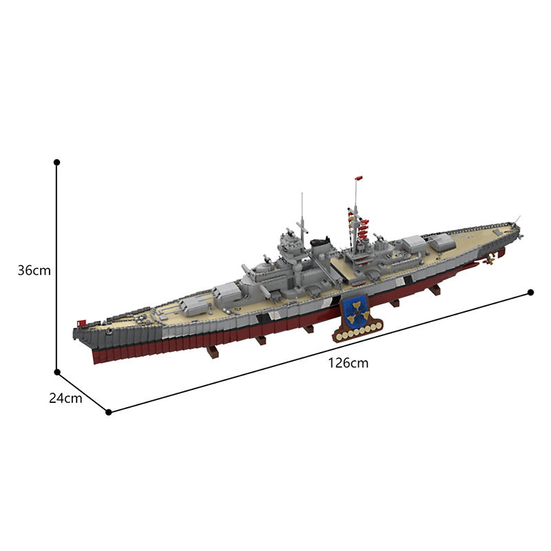 MOC-84840 Battleship Bismarck - German Ship Of The Second World War - 4