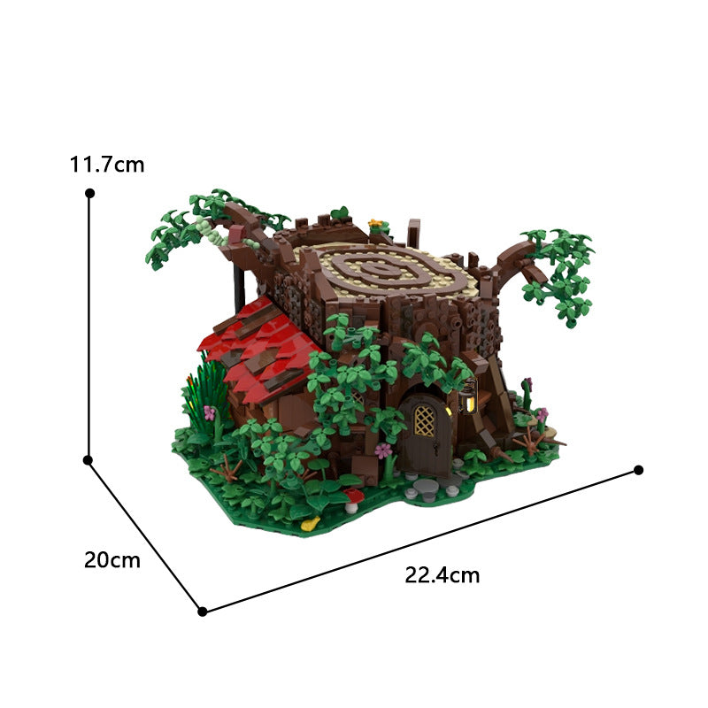 MOC-98101 Fairy Cottage Hidden In A Tree Trunk - 1383 pcs - 1