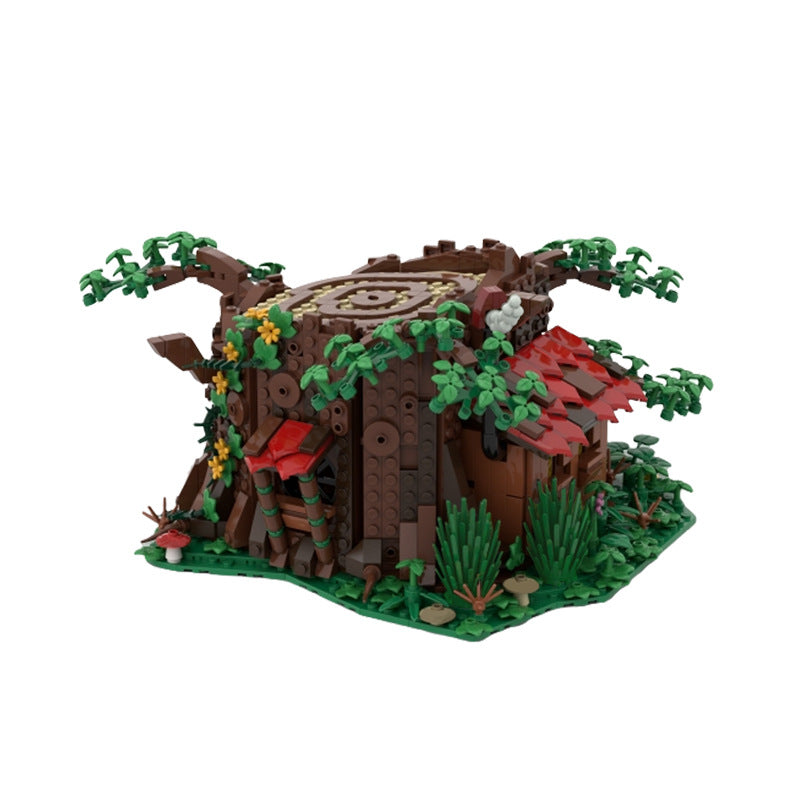 MOC-98101 Fairy Cottage Hidden In A Tree Trunk - 1383 pcs - 4