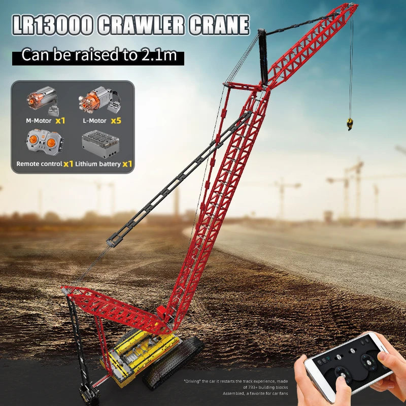 MOULD KING 17015 Technical Crawler Crane Building Blocks - 4318 pcs - 3