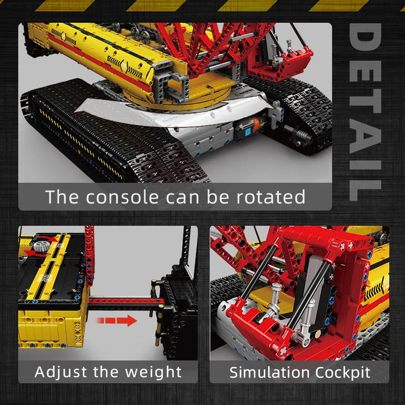 MOULD KING 17015 Technical Crawler Crane Building Blocks - 4318 pcs - 4
