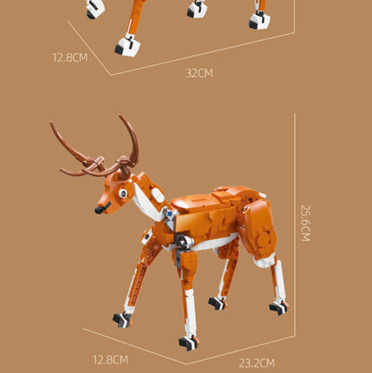 Moose Horse Tiger 3 in 1 Wild Animals  - 747 PCS | JIESTAR 9113