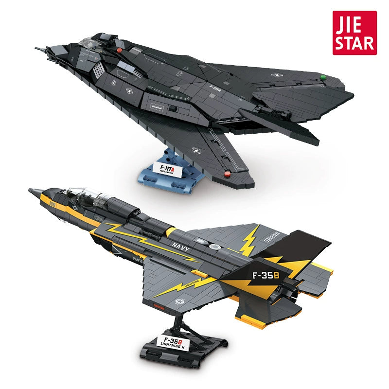 F-117 Nighthawk Stealth Fighter - 1375 PCS | JIESTAR 9095