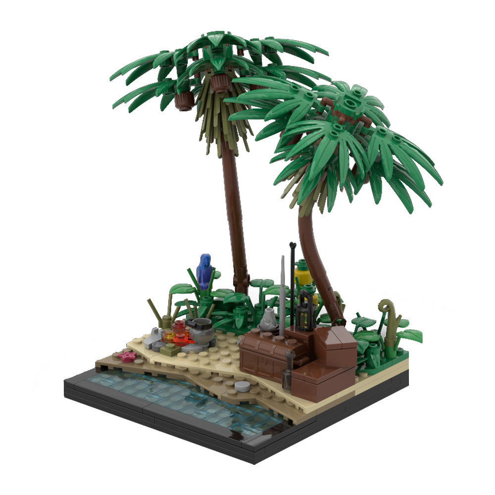 a tropical island beach building set | moc-213251 - 2