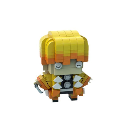 agatsuma zenitsu brickheadz building set | demon slayer | moc-84034 - 2