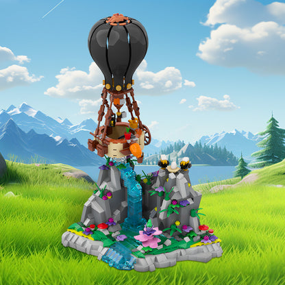 air balloon diorama building set | moc-188553 - 1