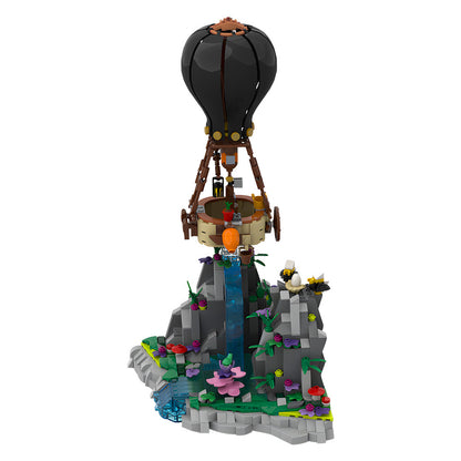 air balloon diorama building set | moc-188553 - 4