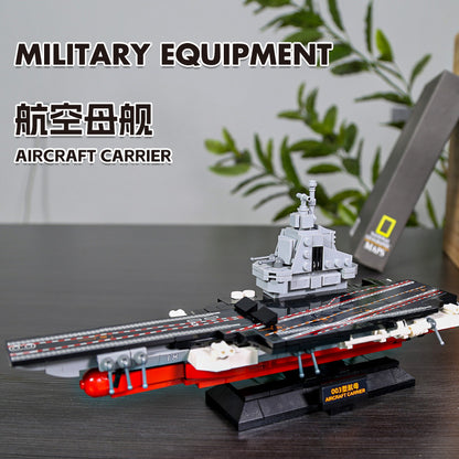 aircraft carrier - building blocks set - wange bricks 392 pcs - 1