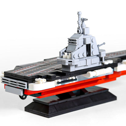 aircraft carrier - building blocks set - wange bricks 392 pcs - 6