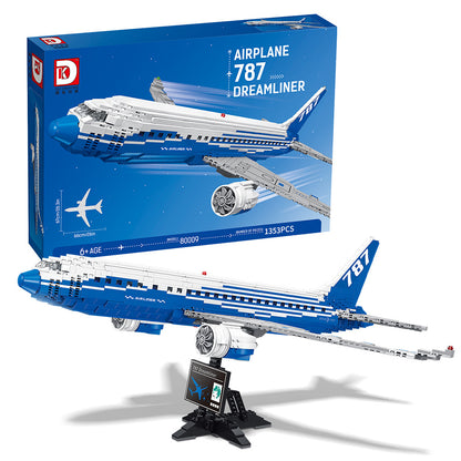 airplane boeing 787 dreamliner - 1353 pcs | dk 80009 - 5