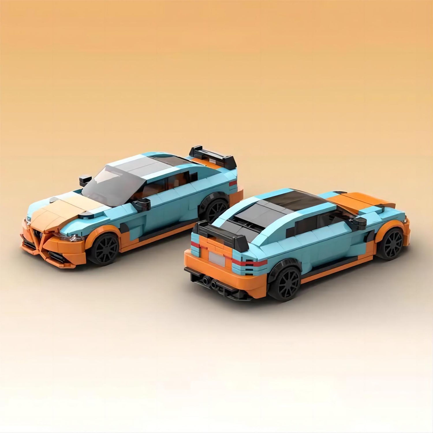alfa romeo giulia gtam building set - gulf livery | moc-109253 - 1
