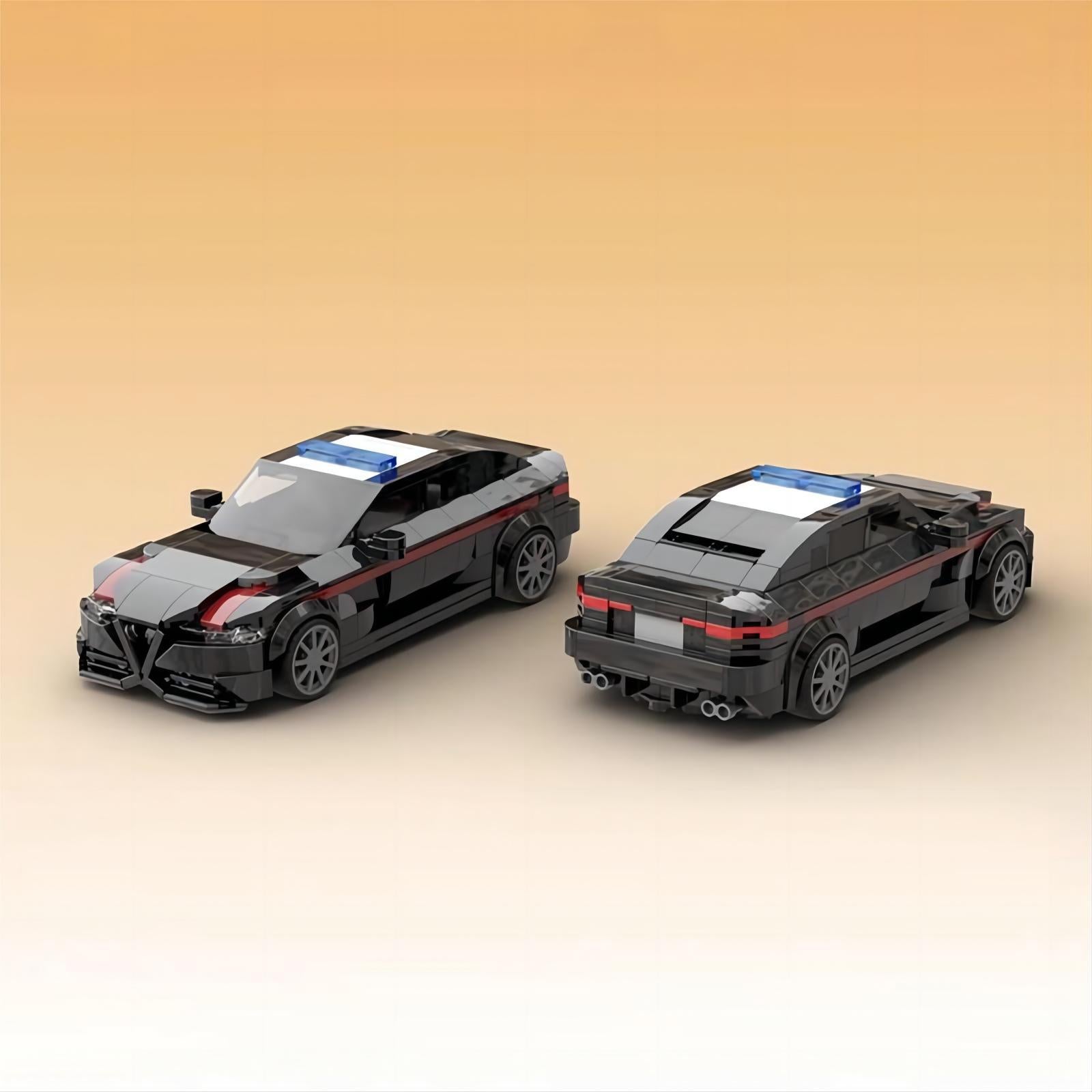 alfa romeo giulia quadrifoglio building set - carabinieri design | moc-109254 - 1