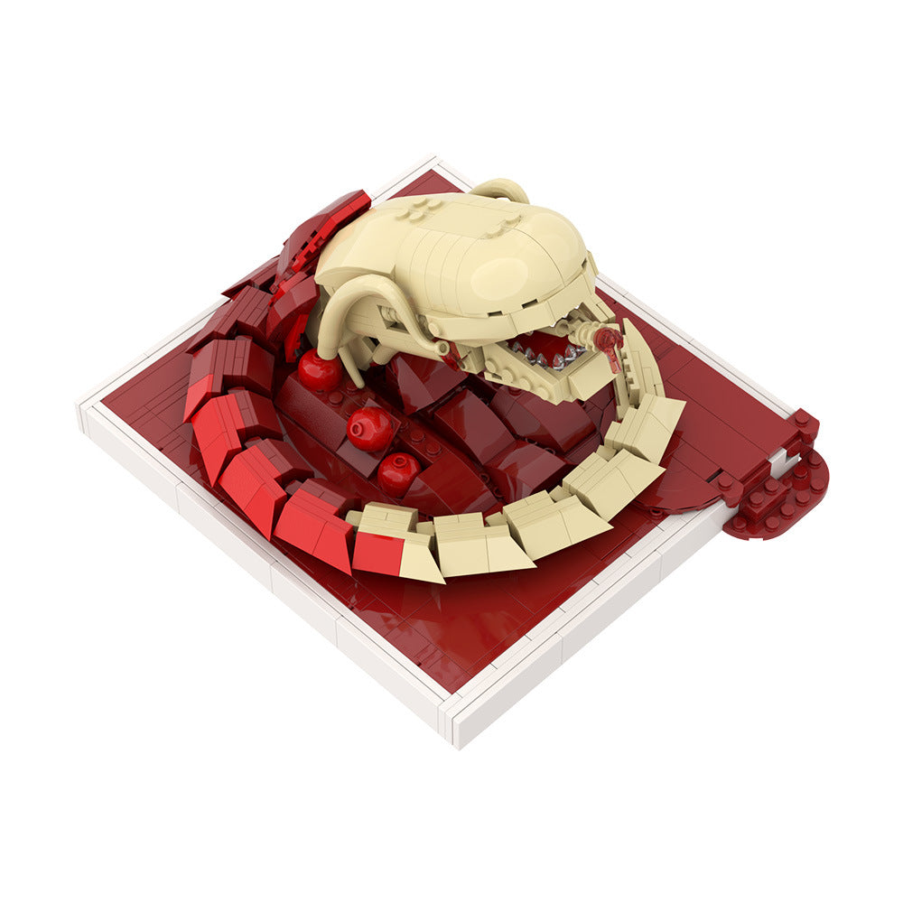 alien chestburster blood pool scene building blocks set - 2