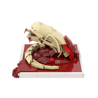 alien chestburster blood pool scene building blocks set - 5