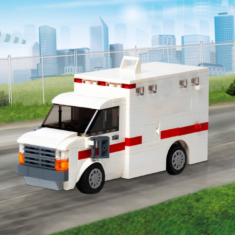 ambulance building set | w/ full interior | moc-203861 - 1