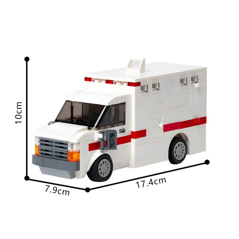 ambulance building set | w/ full interior | moc-203861 - 4