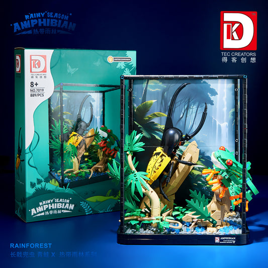 amphibian - tropical rainforest 889 pcs | dk 7019 - 1