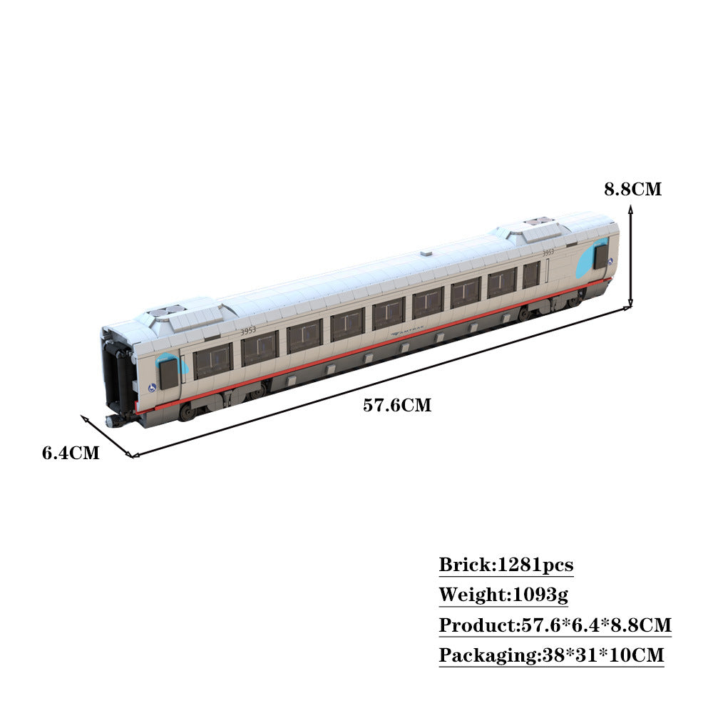 amtrak acela business class coach building set | moc-116813 - 2