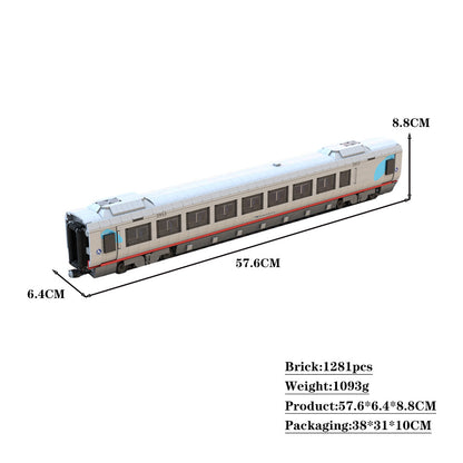 amtrak acela business class coach building set | moc-116813 - 2