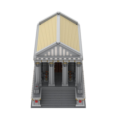 ancient roman temple building set | lego compatible - 4