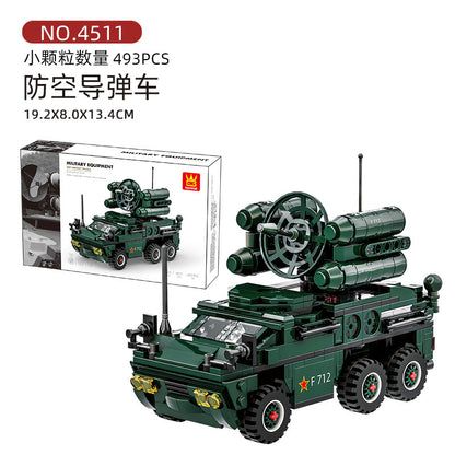 anti-aircraft missile vehicle building blocks set - wange - 4