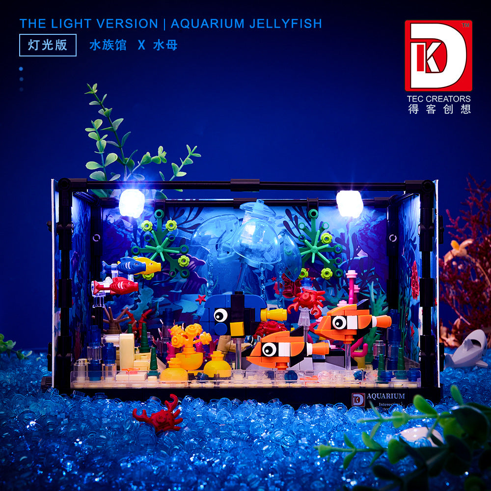 aquarium jellyfish with light - atlantis world 725 pcs | dk 7023 - 3