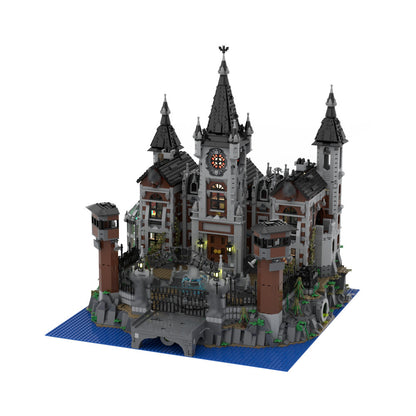 arkham asylum madhouse building set | batman | moc-158329 - 2