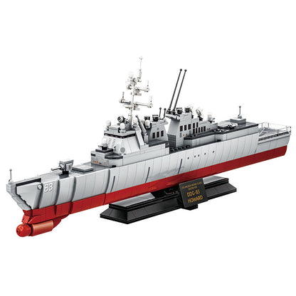 arleigh burke-class destroyer building blocks set - wange bricks - 4