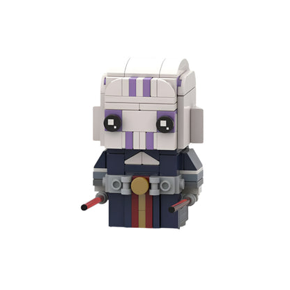 asajj ventress brickheadz building set | star wars | lego-compatible - 1