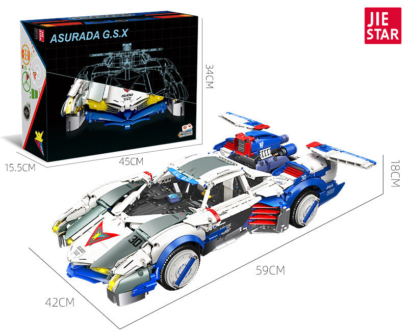 asurada gsx car building kit with remote control - jiestar 92033 - 5