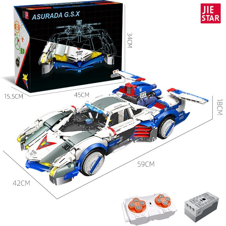 asurada gsx car building kit with remote control - jiestar 92033 - 6