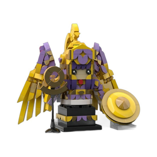 athena god cloth brickheadz building set | saint seiya | moc-105927 - 2