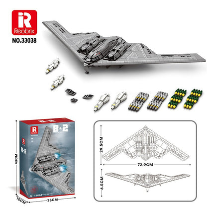 b-2 stealth and strategic bomber building block set - reobrix 33038 - 6