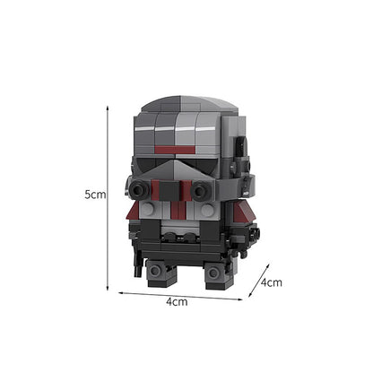 bad batch hunter brickheadz building set | star wars | moc-76621 - 2