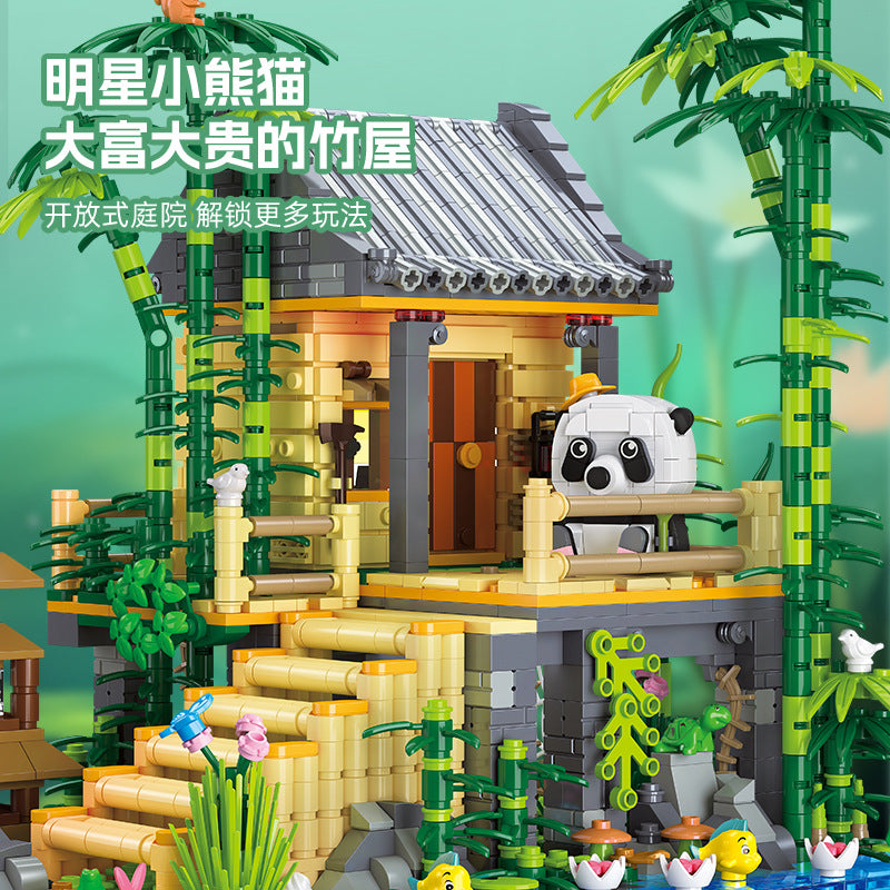 bamboo house building kit - 1945 pcs | jie star 59093 - 1