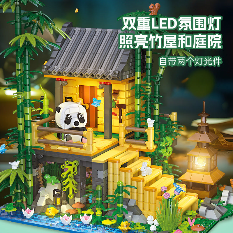 bamboo house building kit - 1945 pcs | jie star 59093 - 2