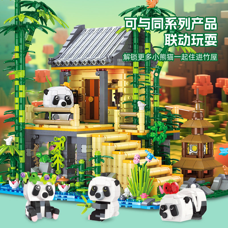 bamboo house building kit - 1945 pcs | jie star 59093 - 3