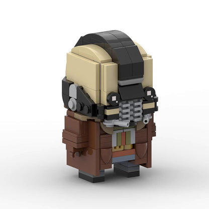 bane trench coat brickheadz building set | lego-compatible dc moc - 3